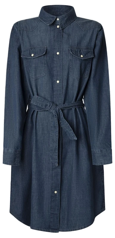 Pepe Jeans Women's Denim Shirt Dress Victoria, Blue (Denim-5A0), XS - Image 1