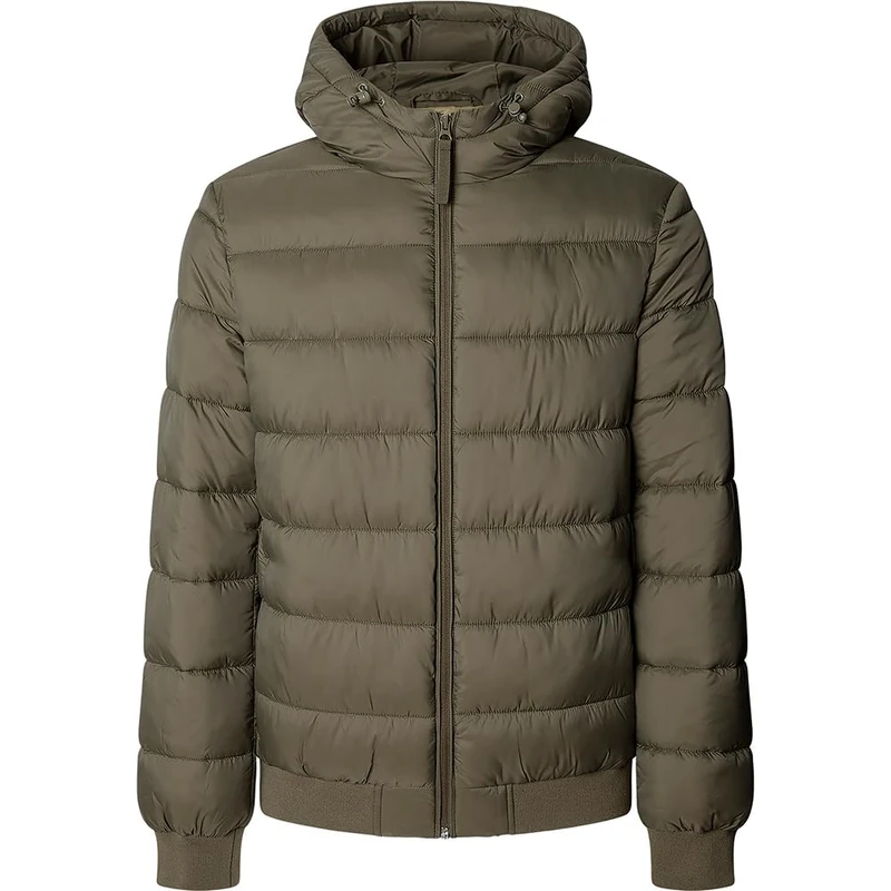 Pepe Jeans Men's Puffer Hood Jacket, Green (Military Green), M
