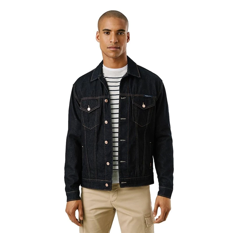 Pepe Jeans Men's Regular Jacket, Blue (Denim-6C0), XL