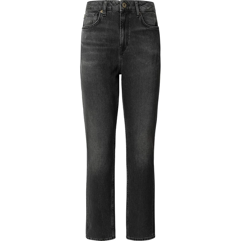 Pepe Jeans Women's Tapered Jeans HW Violet, Black (Denim-9FA), 28W x 28L