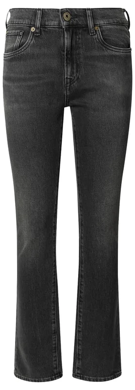 Pepe Jeans Women's Slim Jeans MW Grace, Black (Denim-9FA), 29W x 32L