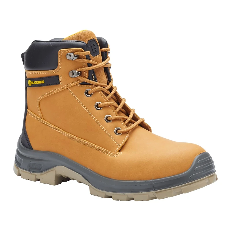 Blackrock Claystone Tan Work Safety Boots, Water Resistant, Steel Toe Cap, Mens and Womens, Work and Utility Footwear, Lightweight On-Site Boots, Construction, Honey - Size 10