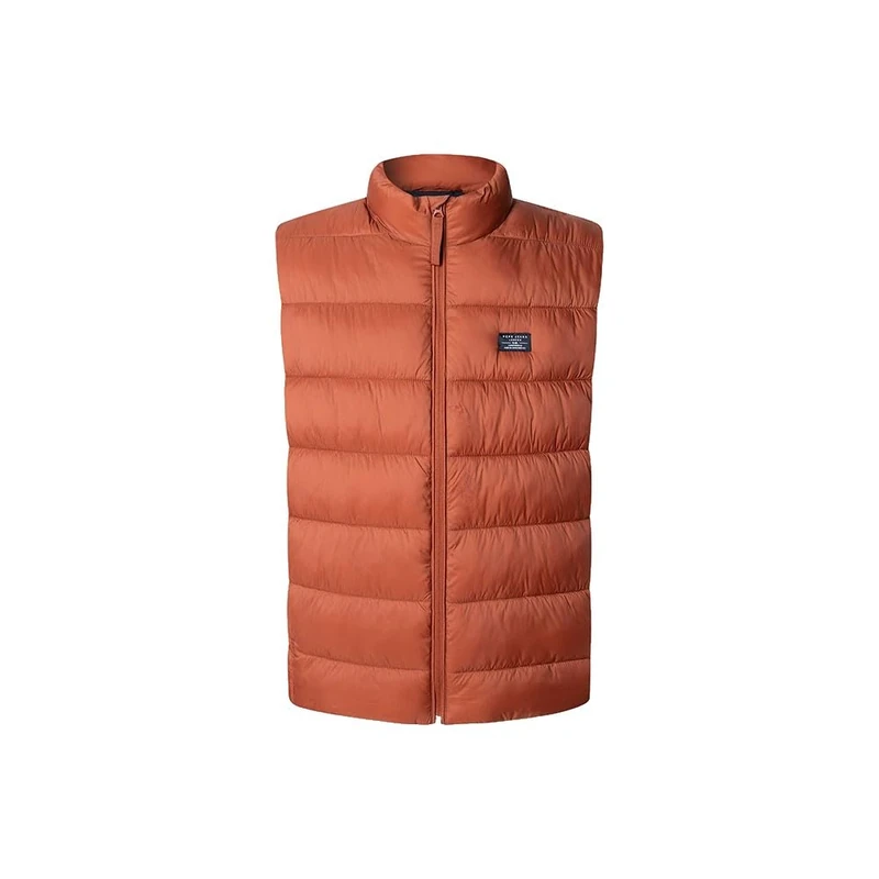 Pepe Jeans Men's Puffer Gillet Jacket, Red (Brick RED), S
