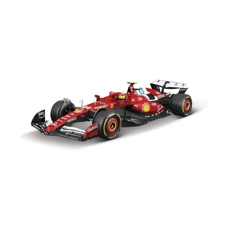 Bburago - Ferrari SF-25 F1 2025#44 Hamilton, 1:18 Scale Diecast Car, Detailed Replica of Ferrari Formula 1 Single-Seater, Officially Licensed by Ferrari, Recommended Age 14+ Years
