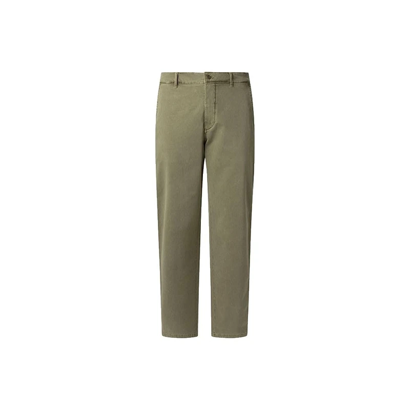 Pepe Jeans Men's Regular Chino Canvas Trouser, Green (Military Green), 30
