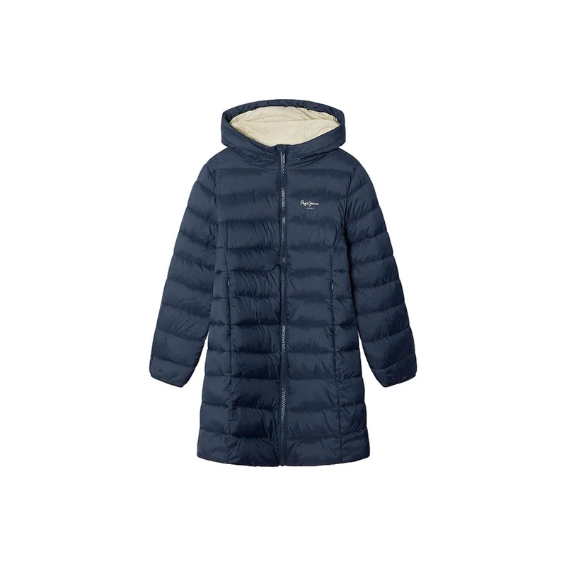 Pepe Jeans Girl's Dahlia Long Jacket, Blue (Dulwich Blue), 14 Years