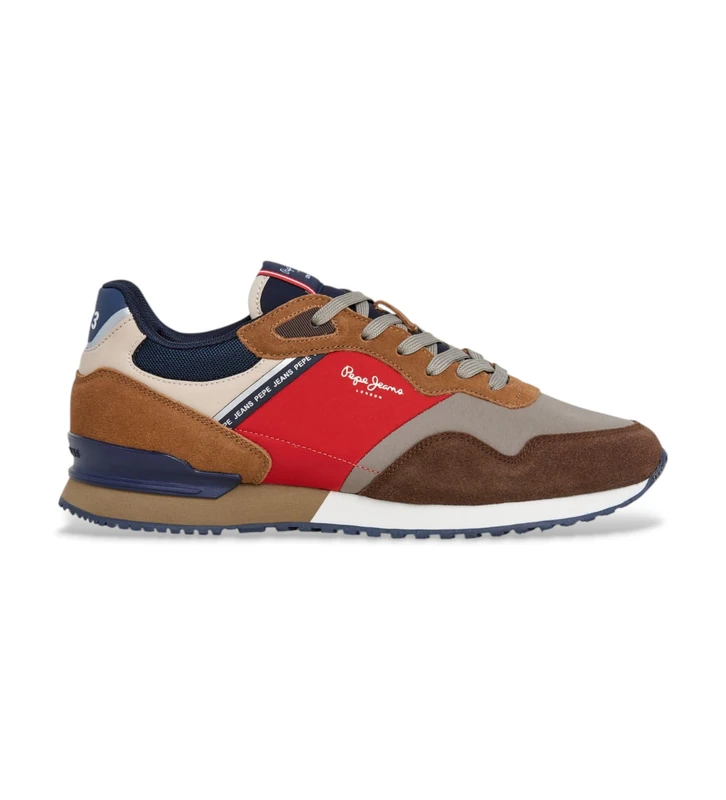 Pepe Jeans Men's London Mood M Sneak, Brown Dark Brown, 10 UK