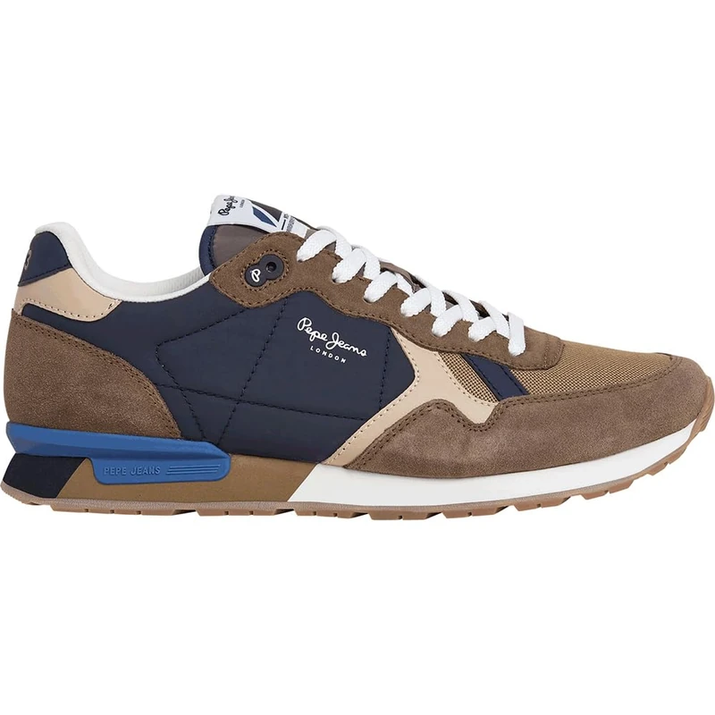 Pepe Jeans Men's BRIT Colors M Sneak, Brown Mink Beige, 10 UK