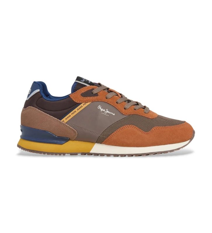 Pepe Jeans Men's London Brick M Sneak, Brown (Tobacco Brown), 11