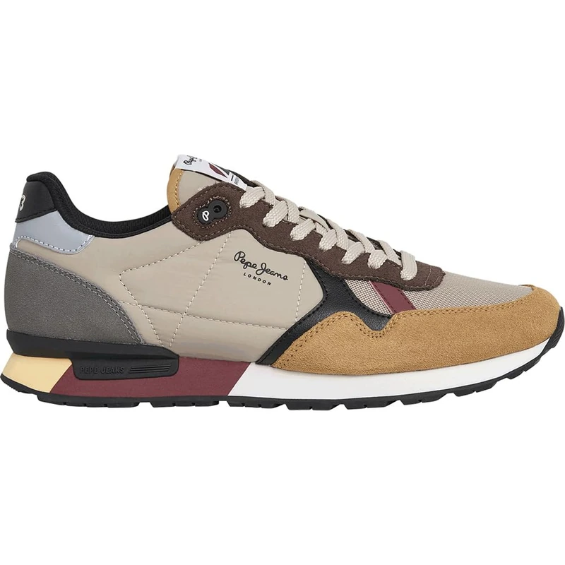 Pepe Jeans Men's BRIT Colors M Sneak, Brown (Caramel Beige), 7