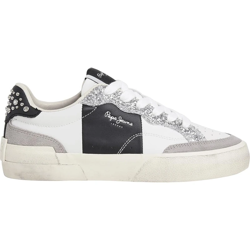 Pepe Jeans Women's Milan Court W Sneak, Grey Silver Grey, 5 UK