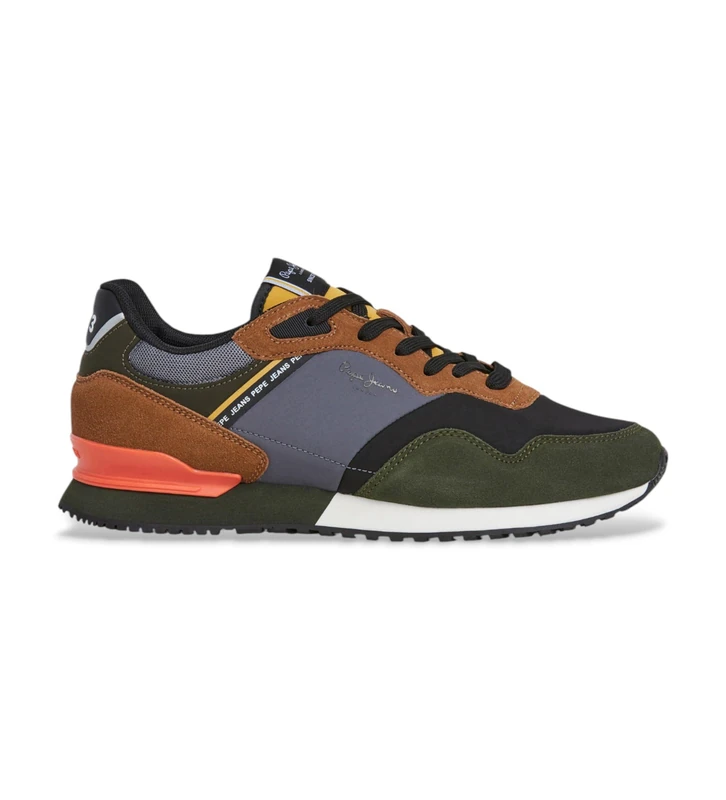 Pepe Jeans Men's London Mood M Sneak, Green (Khaki Green), 9
