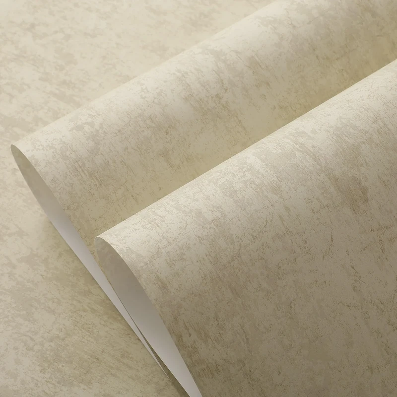 Trafagala Beige Yellow Mix Plain Wallpaper with Cracks Concrete Effect Wall Paper Roll No Match Wallpaper for Adults Kids Bedroom Living Room Hallway and Stairs