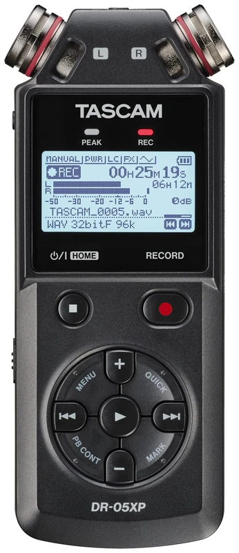 Tascam DR-05XP - 2-Channel 32-Bit Float Portable Handheld Recorder With USB-C Audio Interface