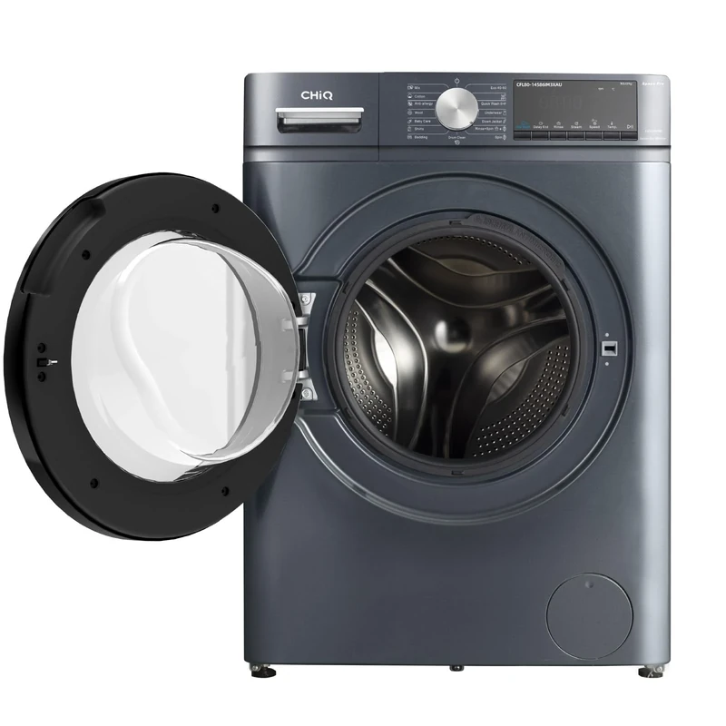 CHiQ CFL80-14586IM3XAU, Front Load Washing Machine 8kg,Space Pro, Counter Depth, Large Drum, Stable Inverter Motor
