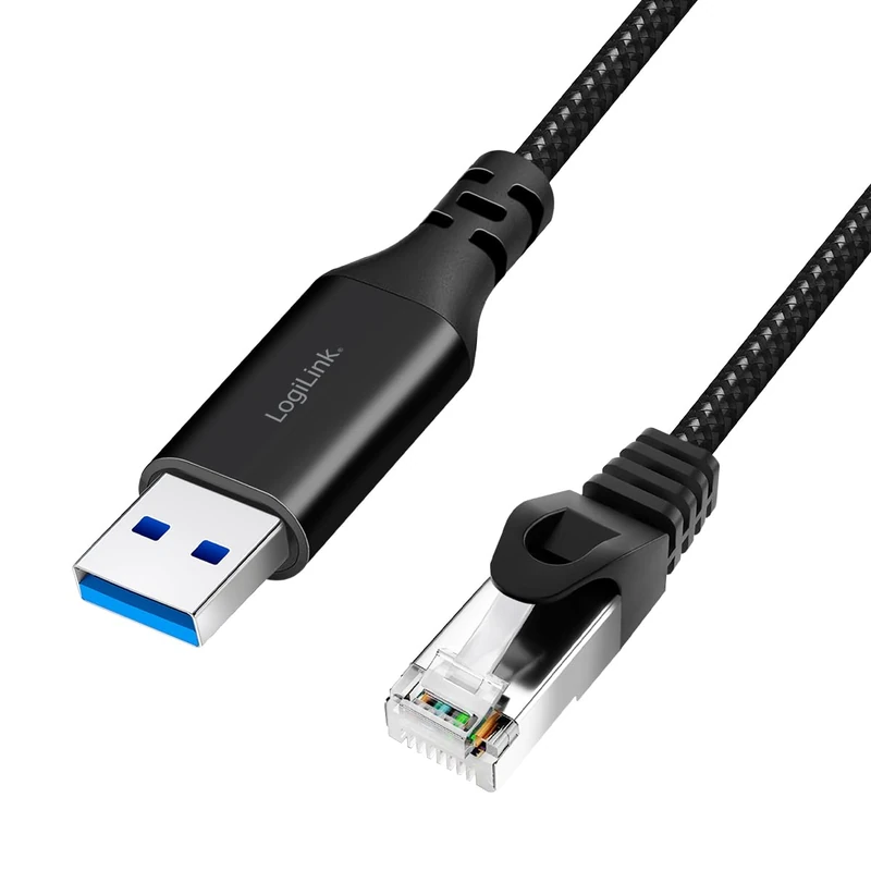 Logilink CU0402 Active USB 3.0 (Type-A) to Network (RJ45) Connection Cable - 1Gbps, 2 m