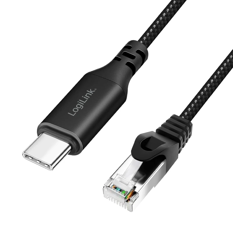 Logilink CU0416 Active USB 3.2 (Type-C) to Network (RJ45) Connection Cable - 1Gbps, 10 m