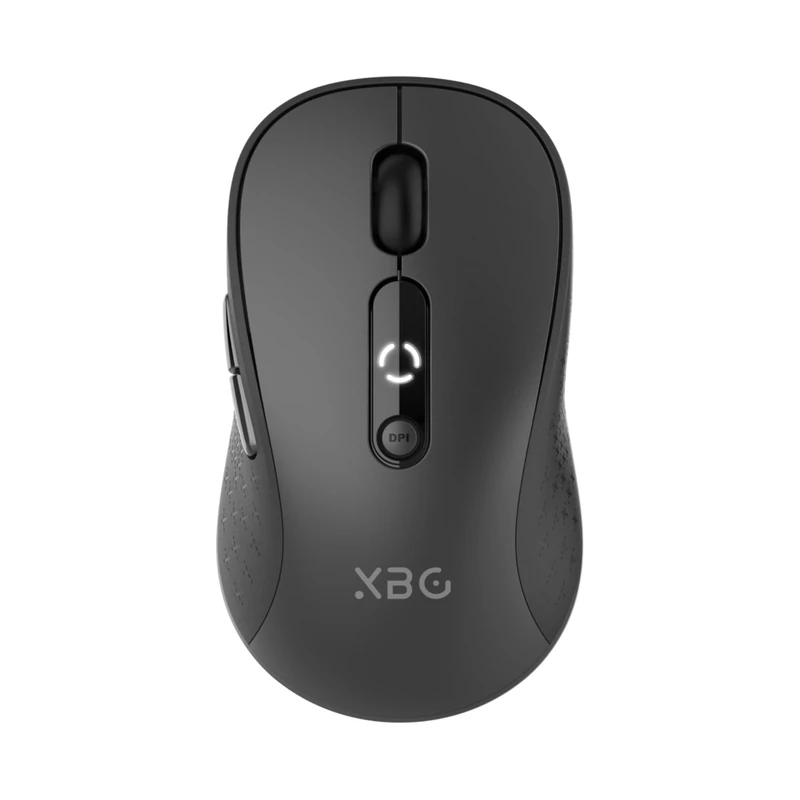 XBG B15 Tri-Mode Wireless Mouse, Bluetooth 5.0/4.0 & 2.4G, 5 Adjustable DPI, Type-C Rechargeable with 3-Level Battery Indicator, Ergonomic Silent Design for Office/Laptop/Travel