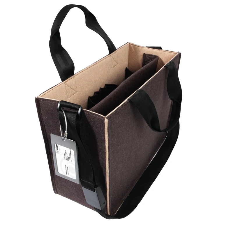 Sigel BA422 Desk-Sharing Bag Bicolor M - synthetic felt - brown/beige - 36 x 28 x 15 cm