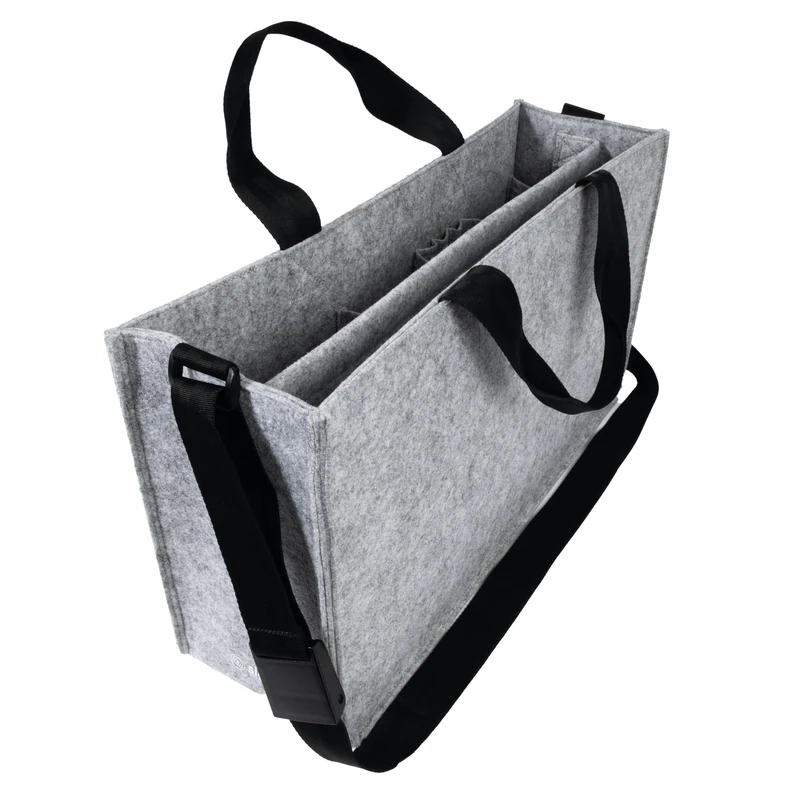 Sigel BA409 Desk-Sharing Bag Classic L - synthetic felt - light grey - 50 x 28 x 15 cm