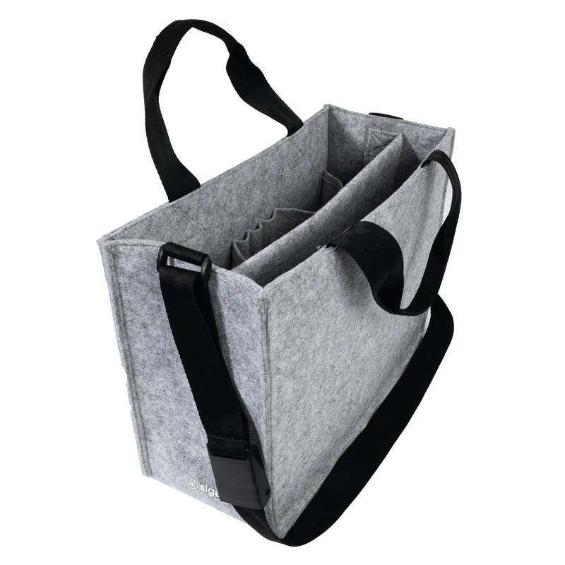 SIGEL BA408 Desk-Sharing Bag Classic M - Synthetic Felt - Light Grey - 36 x 28 x 15 cm