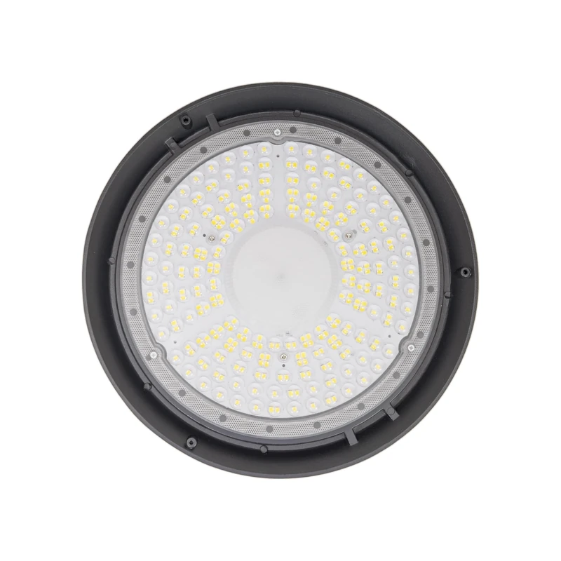 PNI D-Light 2200 LED lamp, High Bay Type, 200W, 27000lm, 6500K, 230 V Power Supply, IP65, for Industrial Lighting in high-Rise Spaces, Black