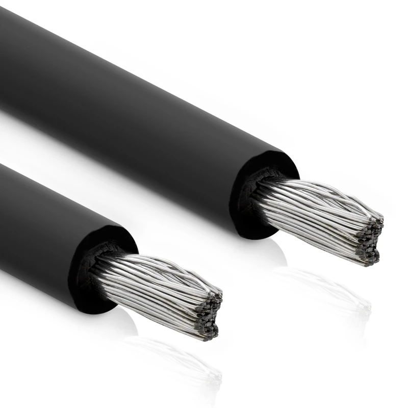 InLine 6 mm² Solar Cable, 25 m, Installation Cable, Sold by The Metre, Black, H1Z2Z2-K, Photovoltaic, UV-Resistant and Durable, 94625S