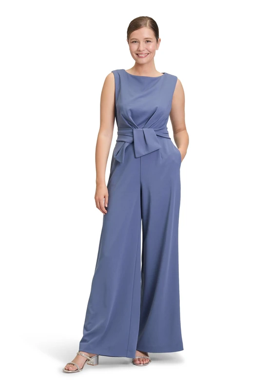 Vera Mont Women's Wide Leg Jumpsuit, Tanzanite Blue, 18