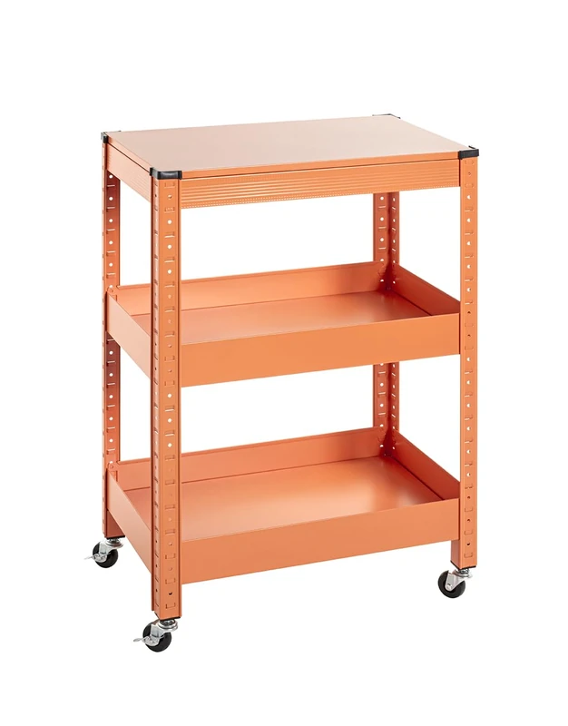 HAKU Möbel serving trolley, orange, metal, dimensions: W 50 x H 75 x D 32 cm, style modern