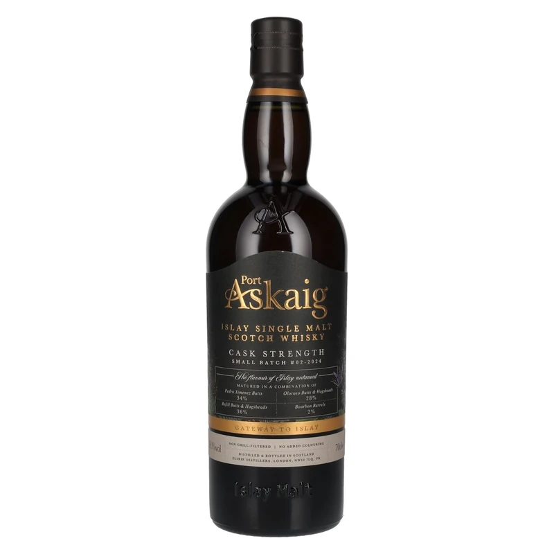 Port Askaig Cask Strength Single Malt Whisky | 59.1 percent | 70 cl | Islay Single Malt Scotch Whisky | Lemon, Stone Fruit, and Smoke | Perfect for Gifting
