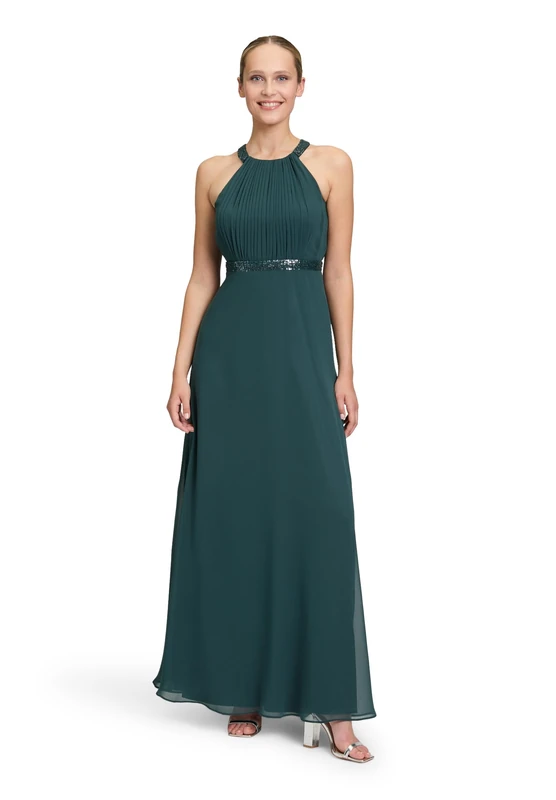 Vera Mont Women's Evening Dress, Dusty Slate, 8