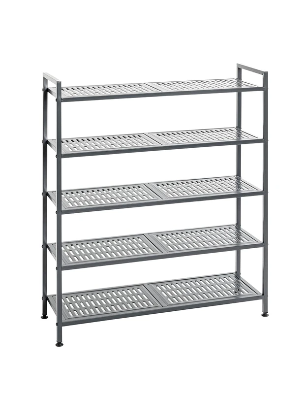 HAKU Möbel shoe rack, anthracite, metal, dimensions: W 73 x H 90 x D 25 cm, style modern