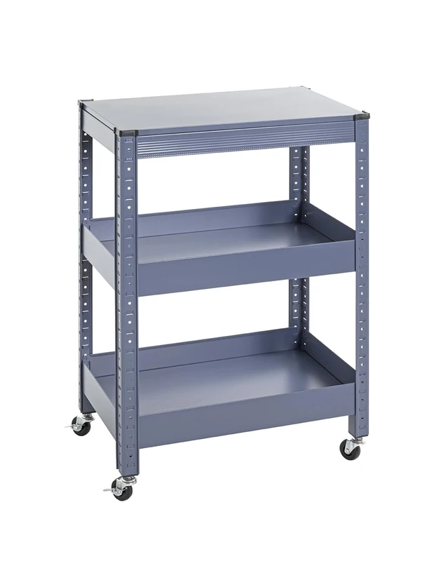 HAKU Möbel serving trolley, blue, metal, dimensions: W 50 x H 75 x D 32 cm, style modern