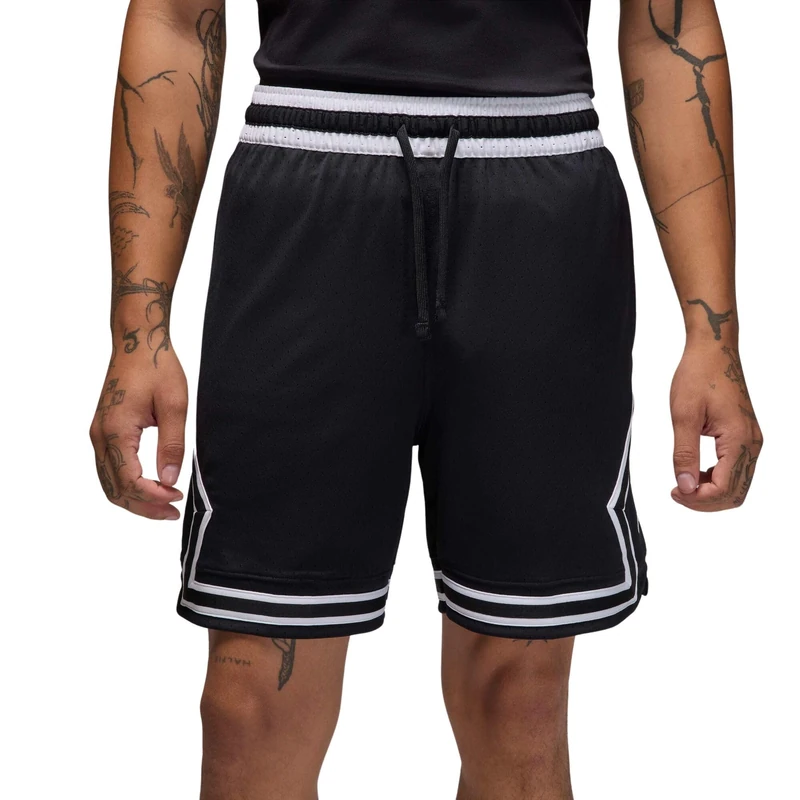 NIKE Mens Df Sport Diamond Shorts, Black/White, XL EU
