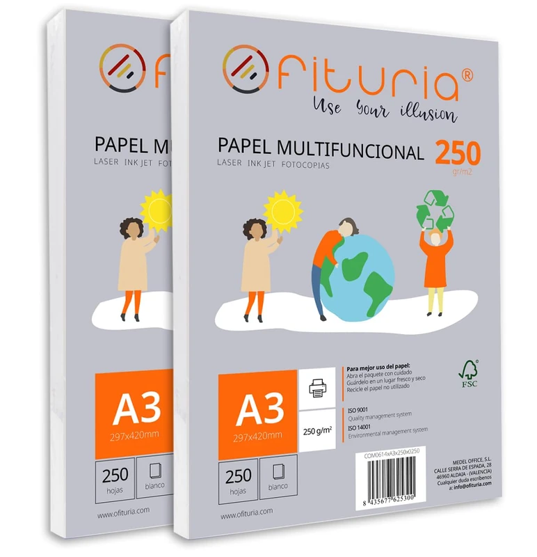 Ofituria A3 250g Paper Pack - 500 White Sheets for Printing