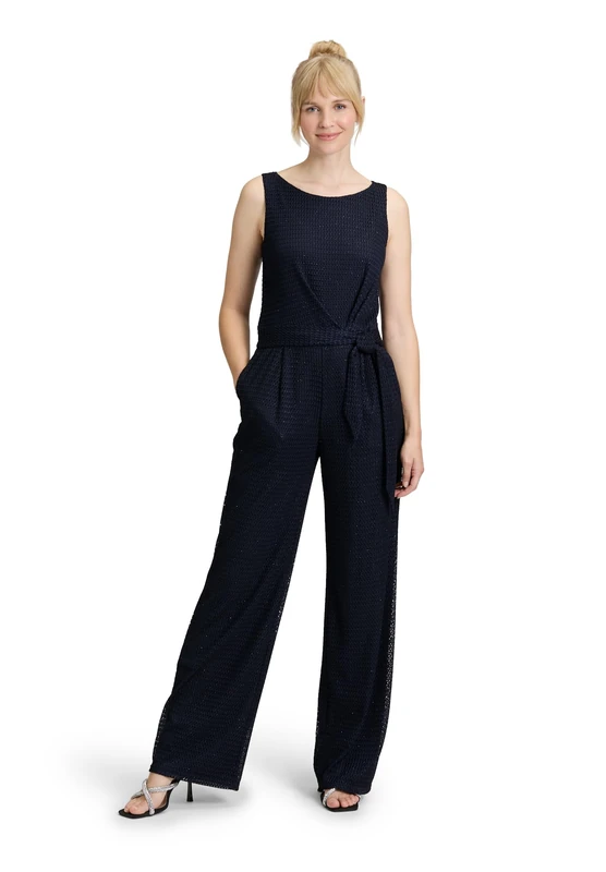 Vera Mont Women's Jumpsuit, Dark Blue/Grey, 10
