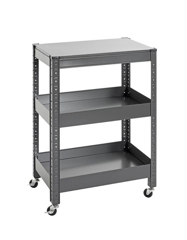 HAKU Möbel serving trolley, anthracite, metal, dimensions: W 50 x H 75 x D 32 cm, style modern