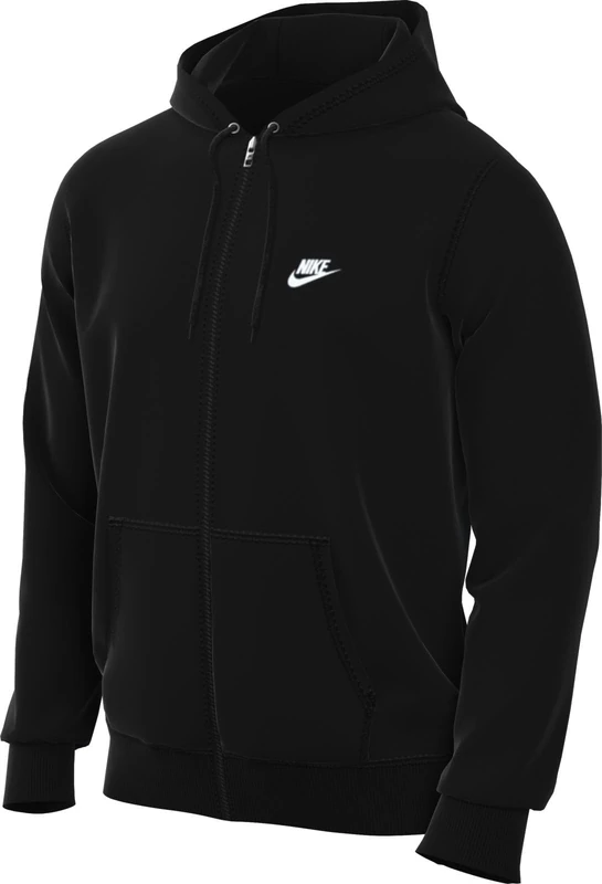 NIKE FN3884-010 Club Sweatshirt Men's BLACK/BLACK/WHITE Size XL