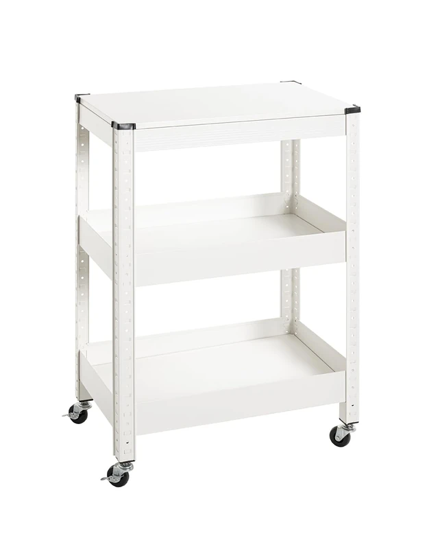HAKU Möbel serving trolley, white, metal, dimensions: W 50 x H 75 x D 32 cm, style modern