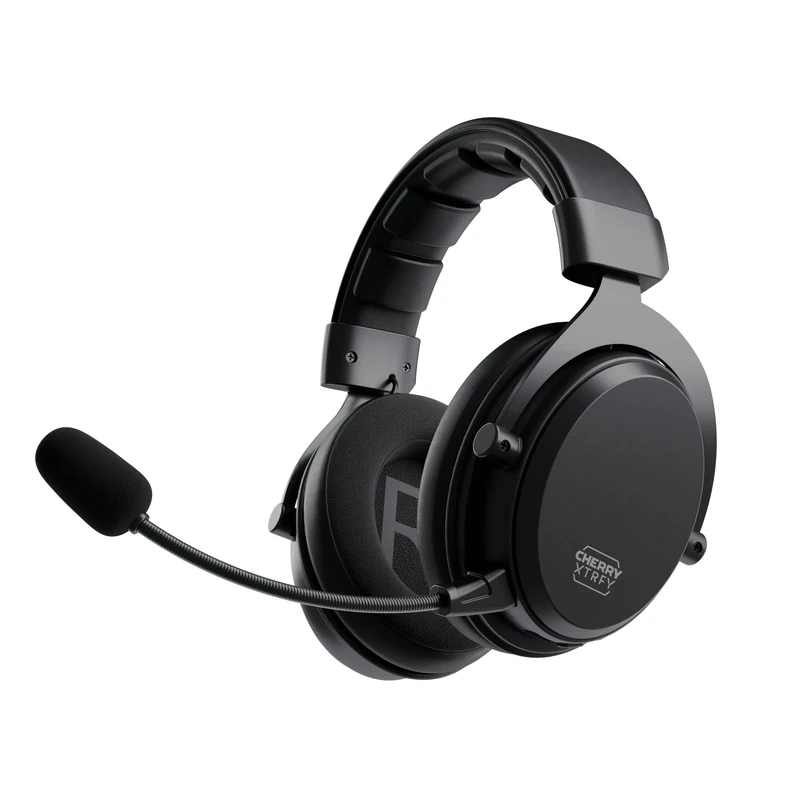 CHERRY XTRFY H3 Wireless, Cordless Gaming Headset, Esports-Optimised Sound, Ideal For Gaming, Streaming & Music, Detachable Microphone, Comfortable Fit, Black