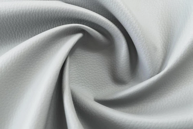 Leatherette Fabric for Upholstery 140 cm Wide. Soft Faux Leather for Furniture, Home, Accessories, Crafts, Crafts, Synthetic Leather, 100% Spain (Light Grey, 1 Metre)