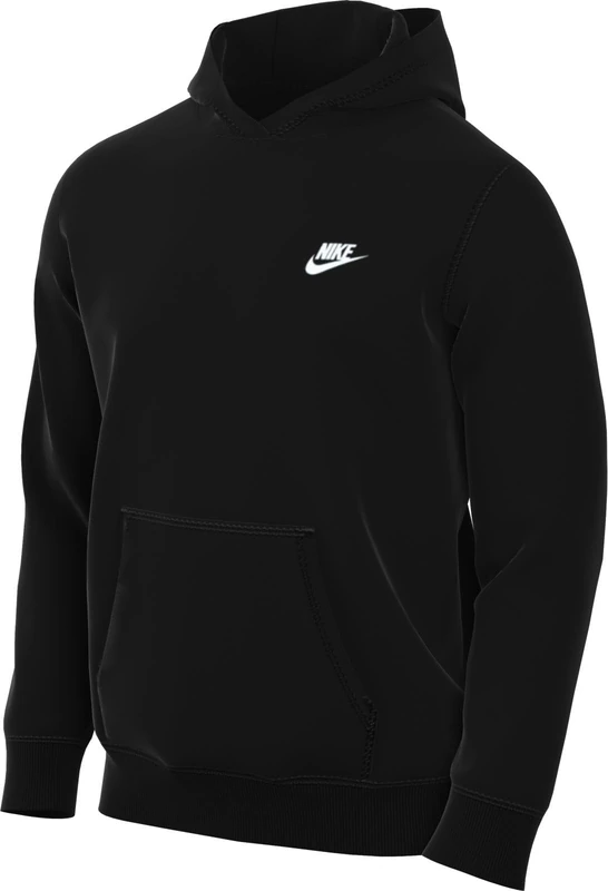 NIKE Mens Club Ft Po Sweatshirt, Black/Black/White, L EU