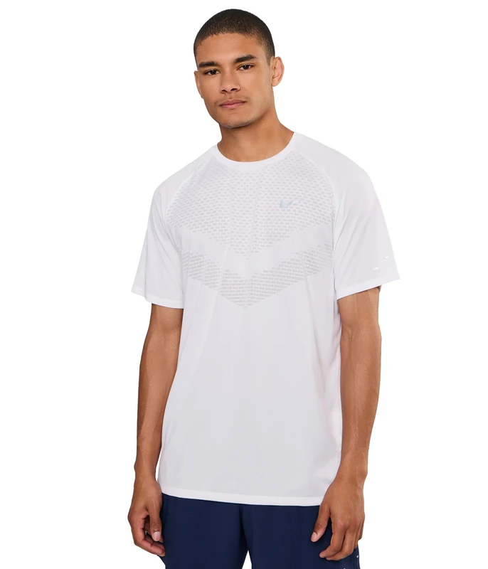 Nike Men's M Nk Dfadv Stride Ss Top, White/Reflective Silv, XXL