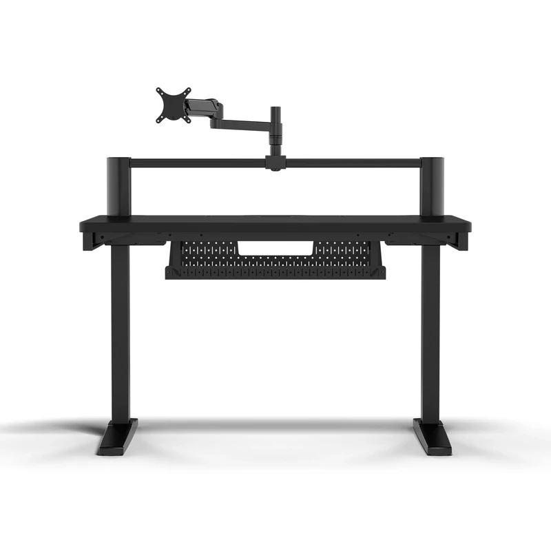 Corsair Platform:4 – 120cm x 76cm, Fixed Height, Standing Computer Home Office Gaming Desk, Cable Management, USB Ports, Monitor Arm Included – Black
