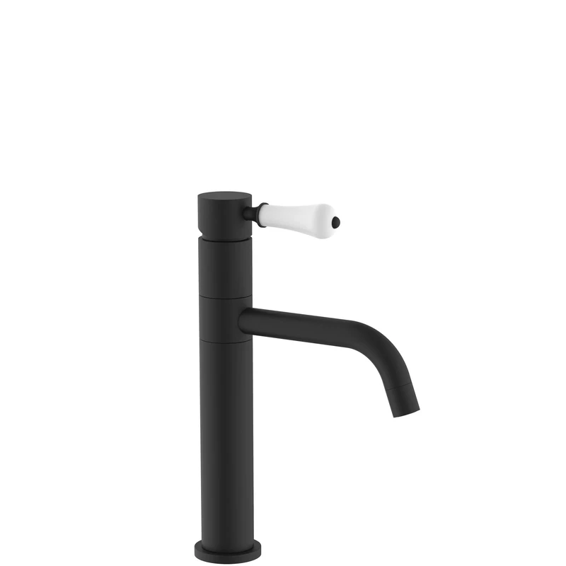 Rea Black Bathroom Sink tap Serra Low REA-B1141