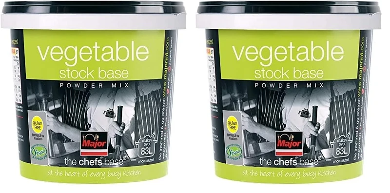 Major Gluten Free Vegetable Stock Powder Mix - 1x1kg (Pack of 2)