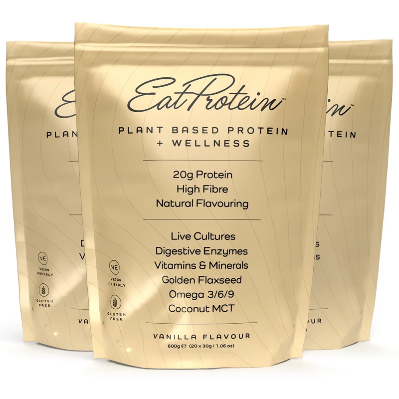 EatProtein Vegan Protein Powder Designed for Women 1800g | 20g Pea Protein with Added Vitamins, Fibre & Live Cultures | Dairy, Lactose, Gluten & Soy Free Plant Based Protein Shake | UK Made | Vanilla