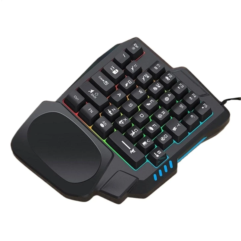 Keypad - Mechanical Keyboard | RGB Backlit Small Keyboard, Ergonomic Single-Handed Mechanical Keyboard | Portable Programmable Game Keypad For Home, Dorm, Apartment, School