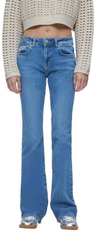 LTB Jeans Juliana Women's Blue Low Rise Cotton Blend Jeans Size 33 32, Blue, 33W x 32L