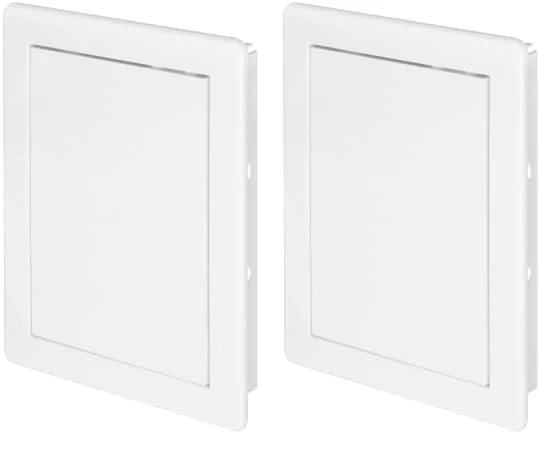 Awenta 150 x 200 mm Plastic Access Panel Door - White - ABS Plastic - Paintable - Surface Mount (Pack of 2) - Image 1